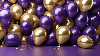 purple golden balls. festive background. the text space. copy space. for postcards , banners, posters, advertisements