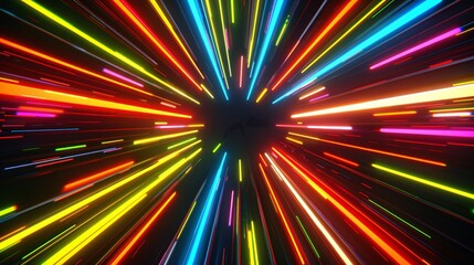 Neon Blur A Colorful Explosion of Light Generative AI