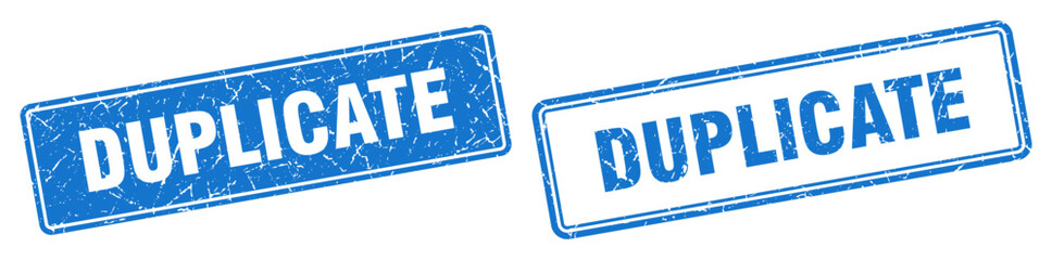 duplicate stamp set. duplicate square grunge sign