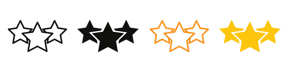 Premium Quality Star Badge Icons with Ribbons for Product Ratings and Reviews