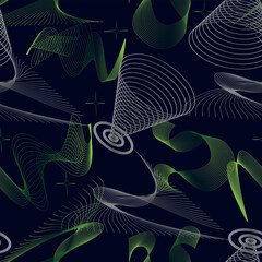 Abstract digital pattern with line elements. Future design. For sportswear, textiles. Grunge background for boys

