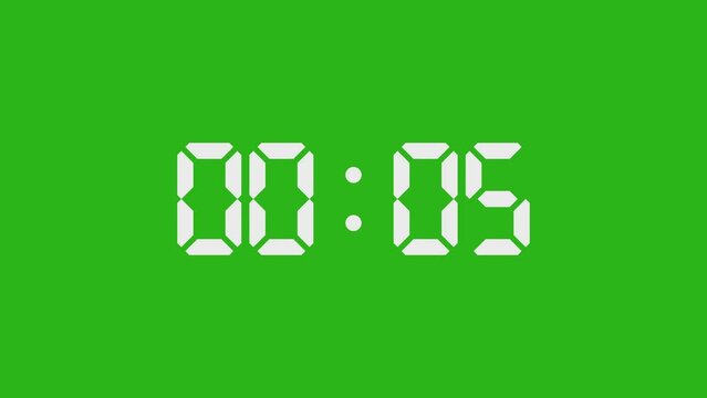 Time timer with green screen video design