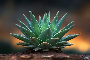 Naklejka na ściany i meble Aloe in Flower A Unique, Water-Loving Plant for Your Garden Generative AI
