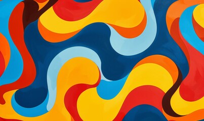Naklejka premium Colorful Swirls of the Month A Vibrant Tribute to the Latest Trends Generative AI