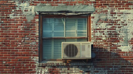 Air Conditioning Unit in a Window, Celebrating the Month of June Generative AI