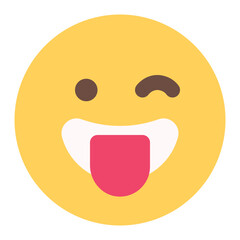 tongue out icon for illustration