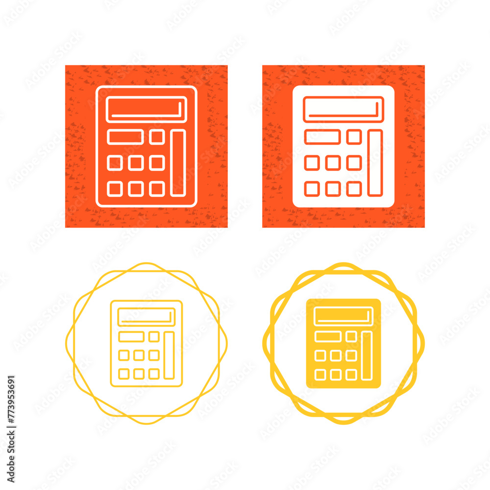 Poster calculator vector icon