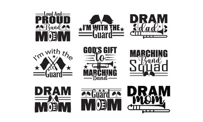 Marching band  SVG, Silhouette, Cut File, cutting files, printable design, Clipart,