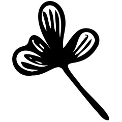 Hand drawn leaves line linear black Strock Symbol visual illustration, handmade leaves - herbs and leaf branches with leaves and flowers vector icon