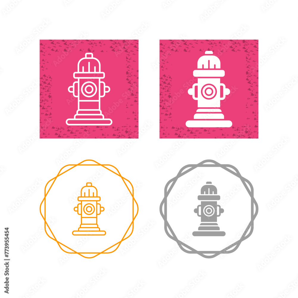 Wall mural Fire Hydrant Vector Icon