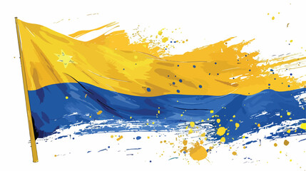 Bosnia and Herzegovina flag vector illustration on a w
