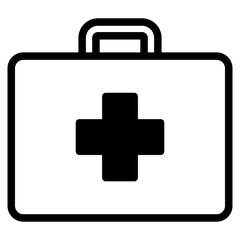 Obraz premium aid kit box icon