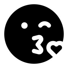 Obraz premium kiss icon for illustration