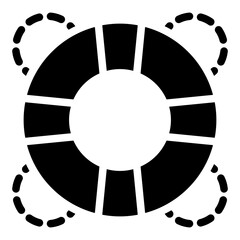 Lifebuoy ring icon.