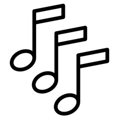 Music notes icon. Musical key signs