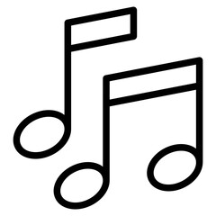 Music notes icon. Musical key signs