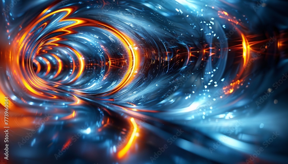 Poster glowing vortex of light a spectacular sight for the month of august generative ai