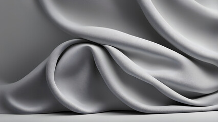 Obraz premium Grey silk fabric background, abstract background