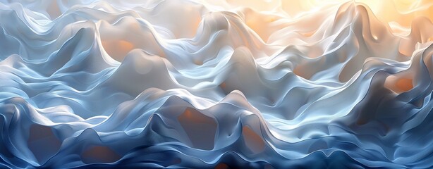 Obraz premium Wave of the Month Blue Ocean Waves Generative AI