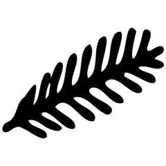 Obraz premium Hand drawn leaves line Symbol visual illustration Floral branch and minimalist flowers for logo or tattoo. Hand drawn line wedding herb, elegant leaves for invitation Botanical rustic trendy greenery