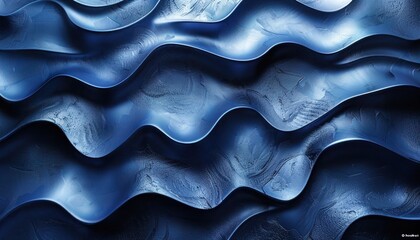 Modern, Soft Pop, squishy textures on blue background. Abstract Waves of Color, Flowing Curves and Bold Hues.	 - obrazy, fototapety, plakaty