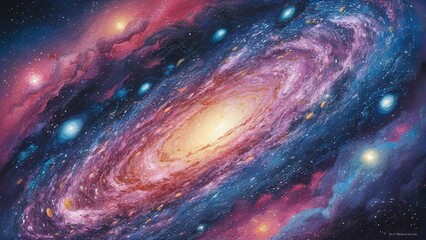 Galaxy Sky Wallpaper, generative ai - obrazy, fototapety, plakaty