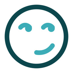 smirk icon for illustration