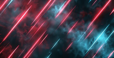 Neon Lights and Fog A Vibrant and Ethereal Scene Generative AI - obrazy, fototapety, plakaty
