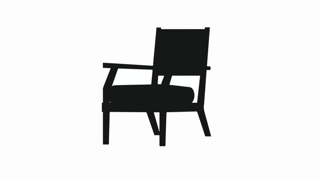 Chair of furniture vector icon.Black vector icon