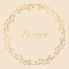 Luxury pattern border frame design