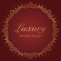 Luxury pattern border frame design