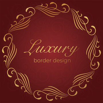 Luxury pattern border frame design