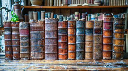 Library with a large collection of old books