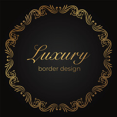 Luxury pattern border frame design