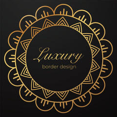 Luxury pattern border frame design
