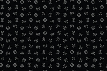 Fototapeta na wymiar Seamless abstract pattern. Dollar . Fantasy ornament. Light gray dollar in a black circle on a black background. Flyer design, advertising background, fabric, clothing.