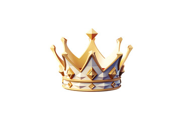 crown soft smooth only premium white and gold icon 
