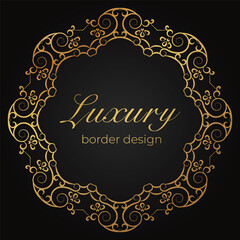 Luxury pattern border frame design