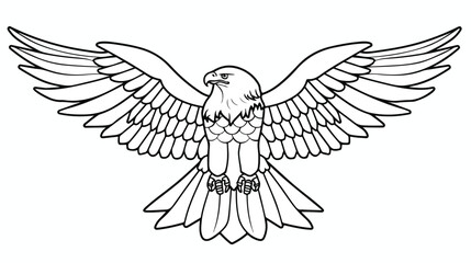Eagle icon. Outline illustration of eagle vector icon