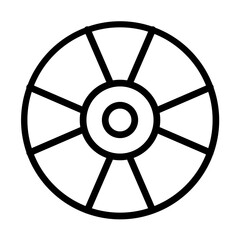 Compact Disk Line Vector Icon Design