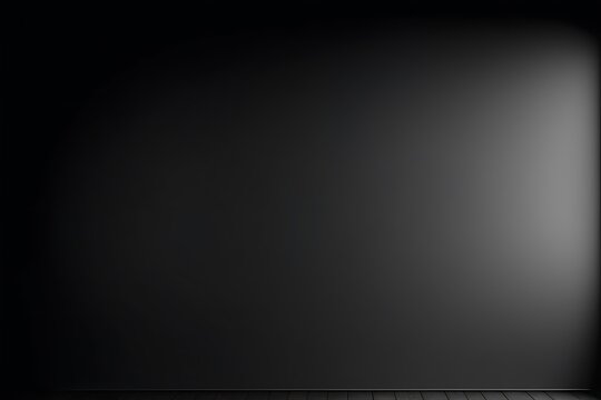 Minimalist Empty Room With Blurred shadow Gentle Lights On Black Wall, Empty Studio Room