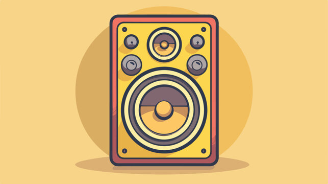 Loudspeaker thin line icon. vector audio music voice