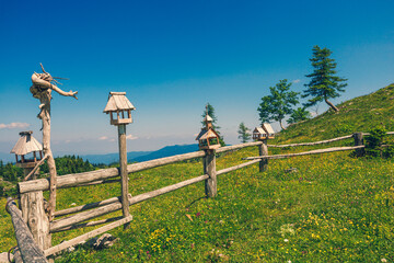 Old Wooden Fence and Meadows in Velika Planina, Slovenia - 773973073