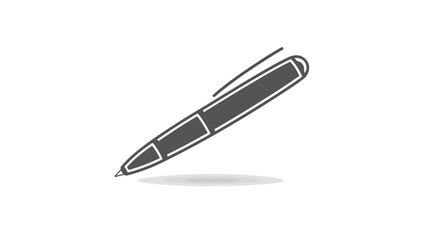 Luxury pen - minimal line web icon. simple vector