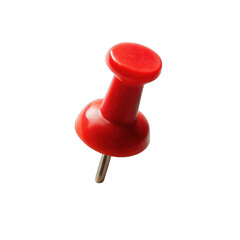 a red push pin isolated on transparent background. png - obrazy, fototapety, plakaty