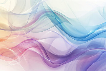 horizontal abstract image of colourful transparent waves  background
