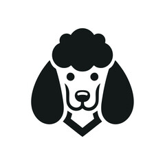 Playful Poodle Dog Vector Symbol Icon