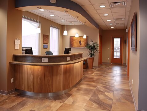 Reception area of a dental office