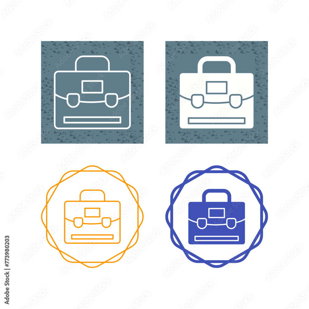 Wall mural briefcase vector icon