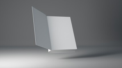 Fototapeta premium White open Book Mockup over 3d rendering